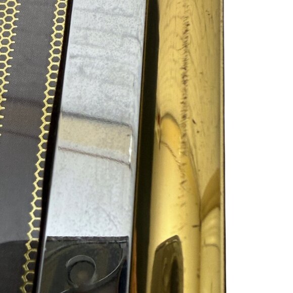 Vintage Picture Frame Metal Brass Deco MCM Modern Style 8.5" h 5x7 Made in Korea - Picture 9 of 9